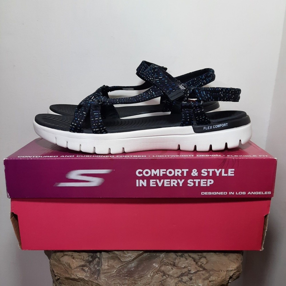 Skechers On the Go Strap Sandal Stargazer Black 140310 Women’s Size 11